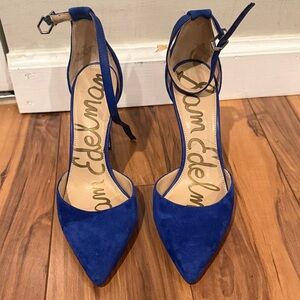 Sam Edelman Royal Blue Suede Heels